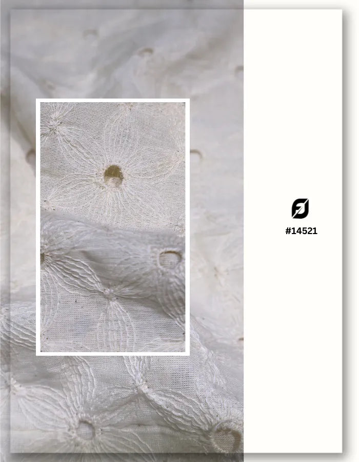 Premium Broderie Anglaise Cotton Fabric with Hakoba Eyelet Embroidery