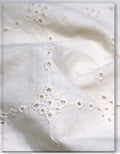 Elegant White Broderie Anglaise Cotton Fabric