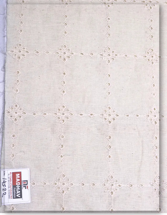 Delicate Hakoba Eyelet Lace Cotton Fabric