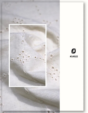 Premium Quality Hakoba Cotton Eyelet Lace Fabric