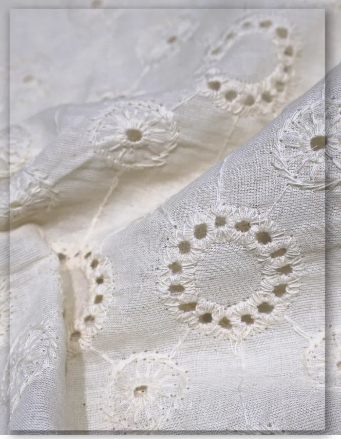 Premium Hakoba Eyelet Cotton Lace Material