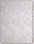 Elegant Cotton Lace Fabric with Eyelet Embroidery