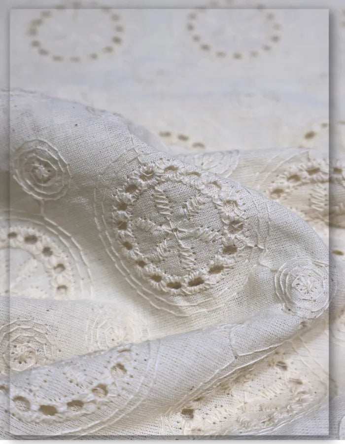 Lightweight Cotton Eyelet Lace Fabric