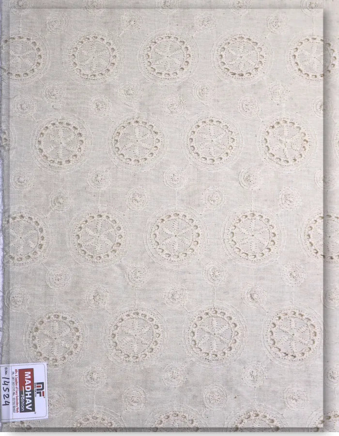 Premium Cotton Eyelet Embroidered Lace Fabric