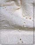 Breathable Cotton Lace Fabric with Eyelet Work