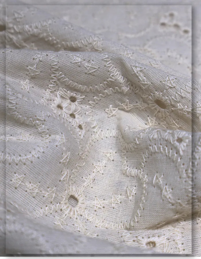 Hakoba Eyelet Cotton Fabric for Women’s Fashion