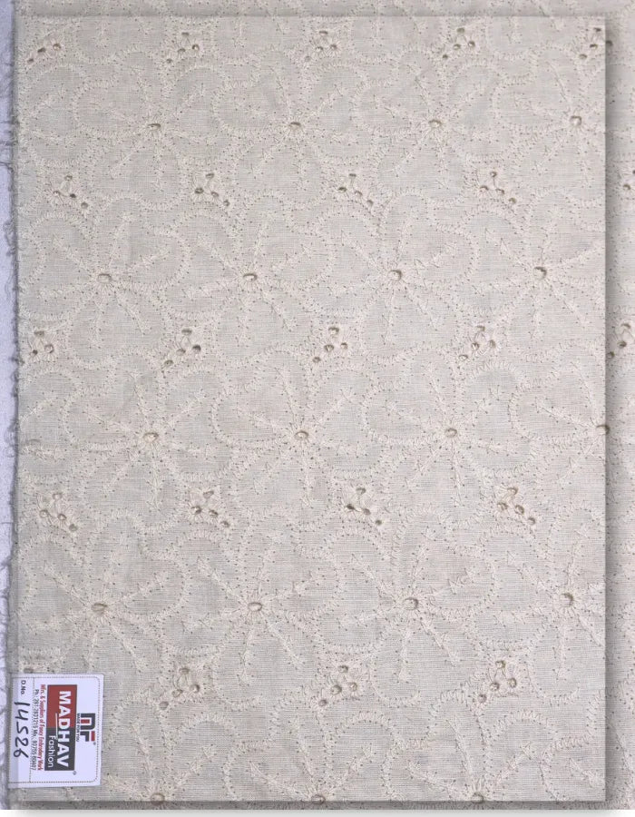 Trendy Broderie Anglaise Cotton Fabric with Eyelet Design