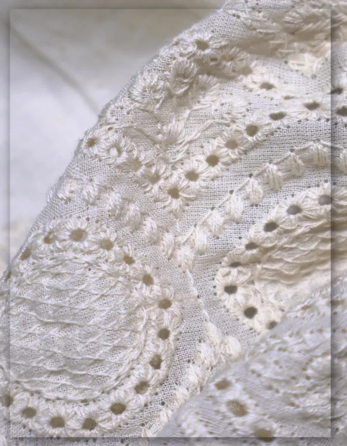 Schiffli Lace Cotton Fabric for Middle Eastern Dresses #14534