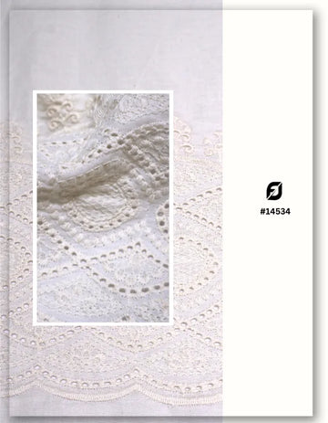 Schiffli Lace Cotton Fabric for Middle Eastern Dresses #14534
