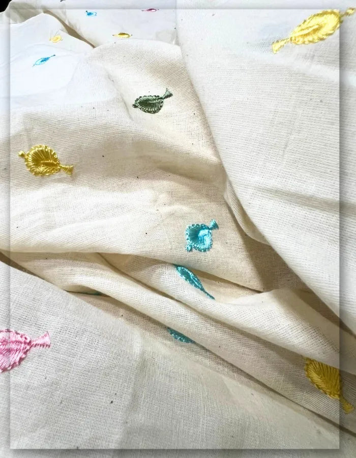 Beautiful Cotton Butti Embroidery Fabric #14866