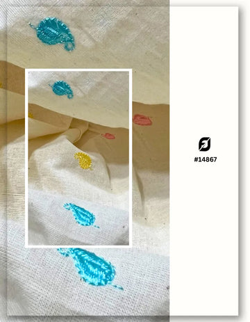 Best Cotton Butti Embroidery Fabric #14867