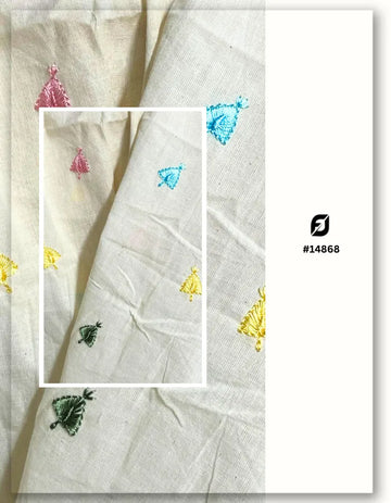 Finest Cotton Butti Embroidery Fabric #14868