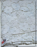 White Floral Lace Fabric for Bridal Gown