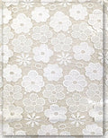 White Floral Lace Fabric for Wedding Outfit