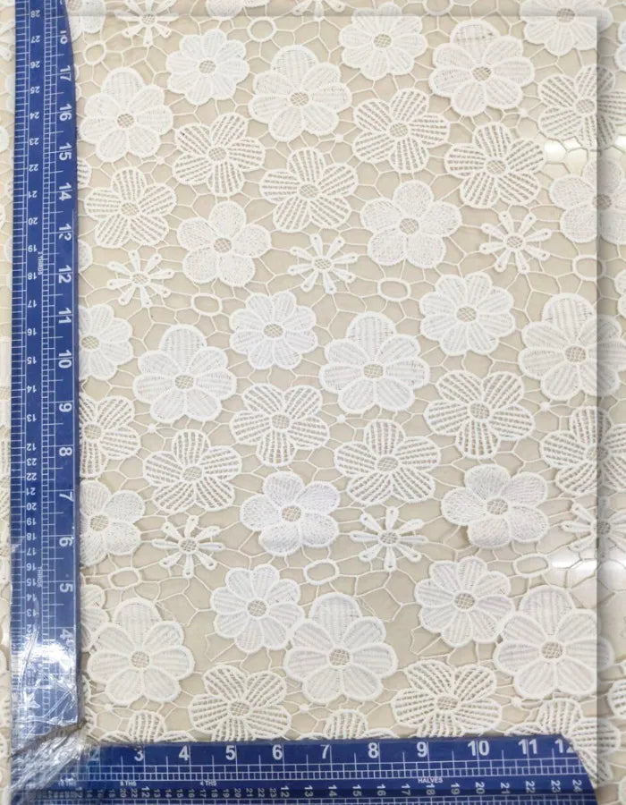 White Lace Fabric for Bridal Gown Outfit