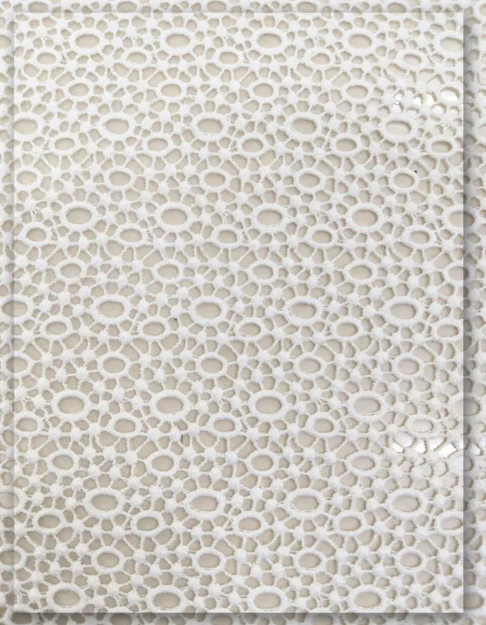 Premium White GPO Lace Fabric for Designer Dress