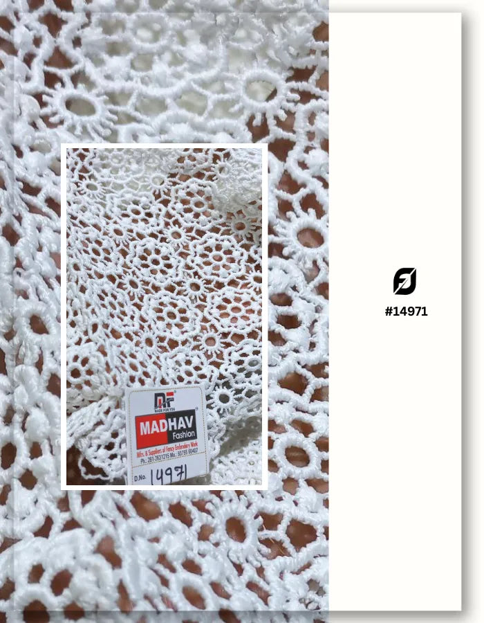 Luxury White Designer Lace Fabric for Womens outfit