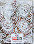 White Floral Lace Fabric for Bridal garment