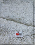 White Floral Lace Fabric for Couture Gowns