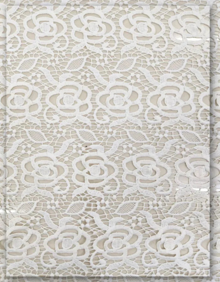 Floral GPO Lace Fabric for Designer Garments
