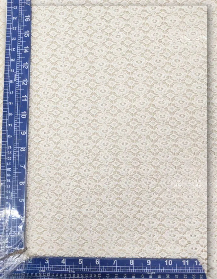 White Lace Fabric for Fashion Designer Wear