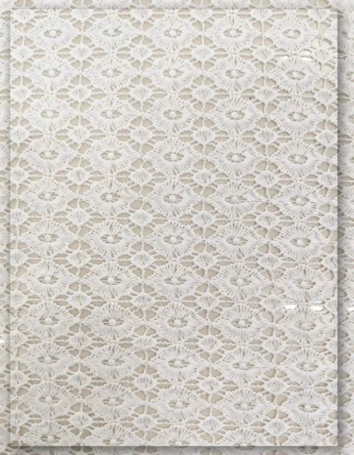 WhiteLace Fabric for Fashion Designer Garment