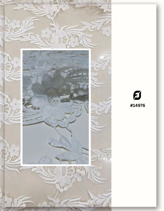 White Fabricdiary Lace Fabric for Garment Making