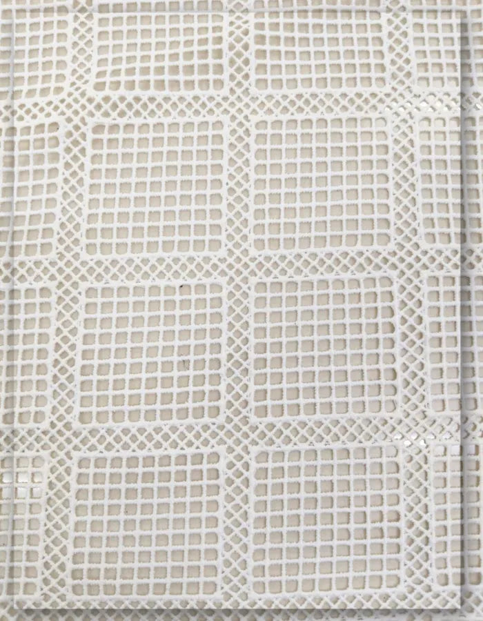 White Geometric Lace Fabric for Dresses