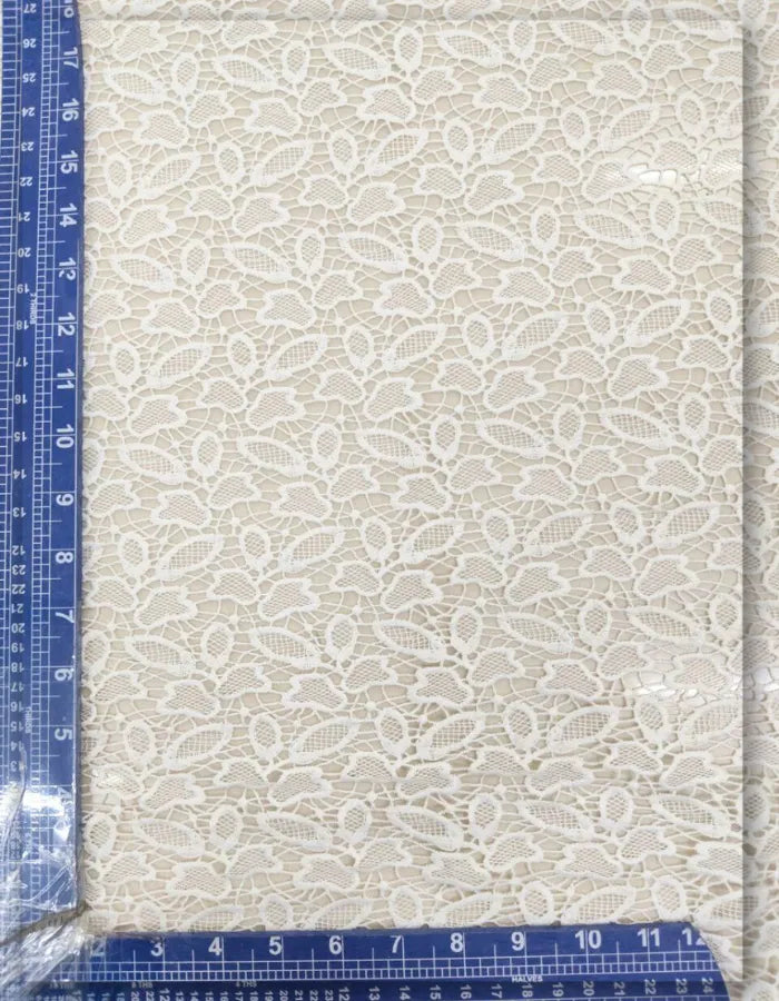 White Lace Fabric for Luxury Garment