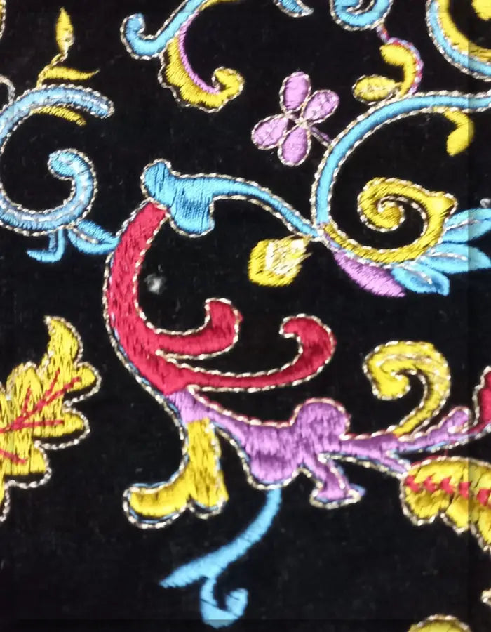 Luxury Allover Floral Velvet for Arabian, Bridal & Designer Garments Fabric