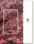 Crystal Red Sequins Beads Embroidery Black Mesh Fabric