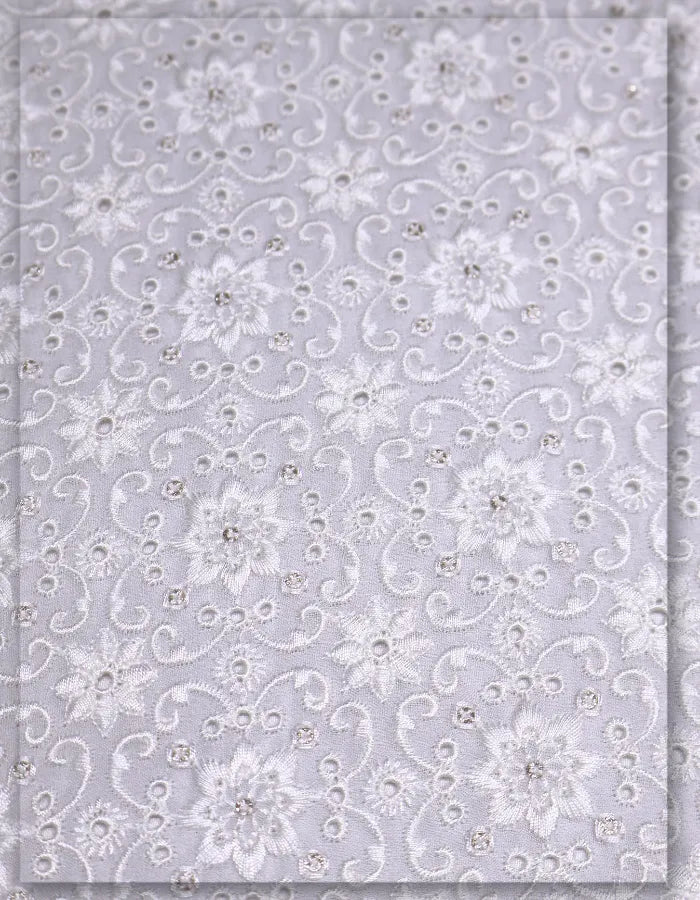 designer eyelet lace georgette fabric for european brands