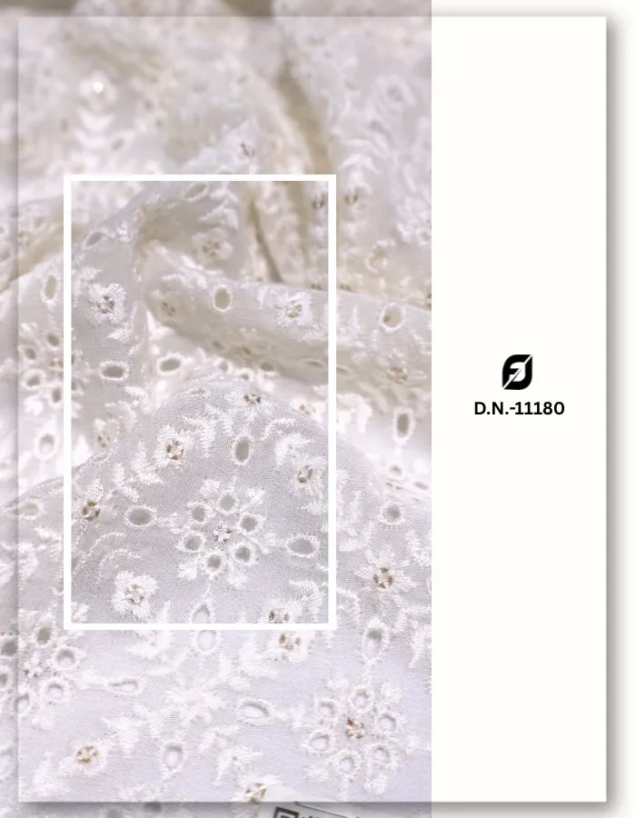 georgette broderie anglaise embroidered fabric usa fashion