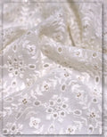 soft georgette broderie anglaise fabric detailed embroidery