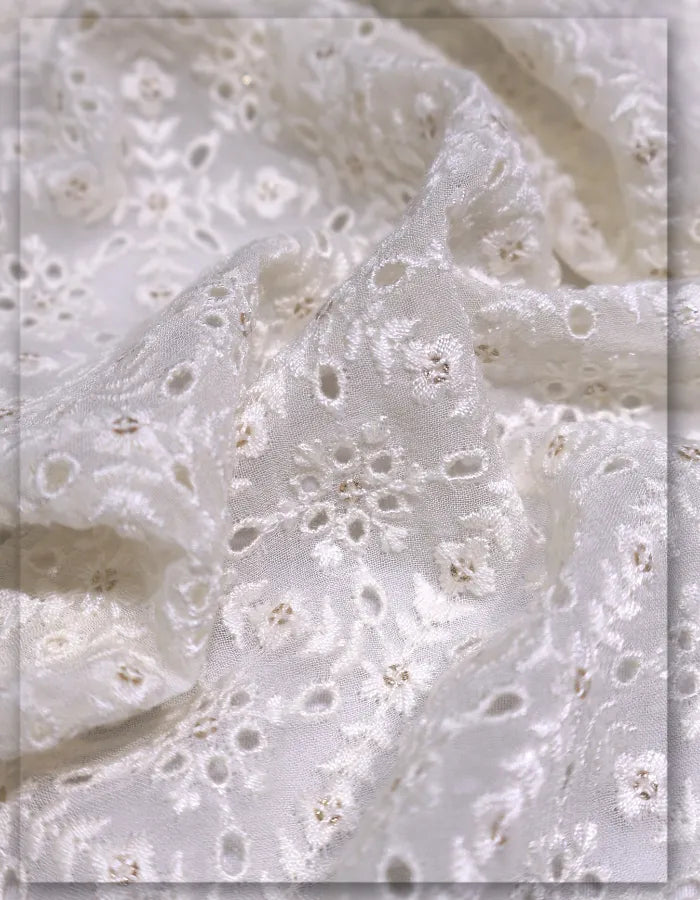 lightweight broderie anglaise georgette fabric modern clothing