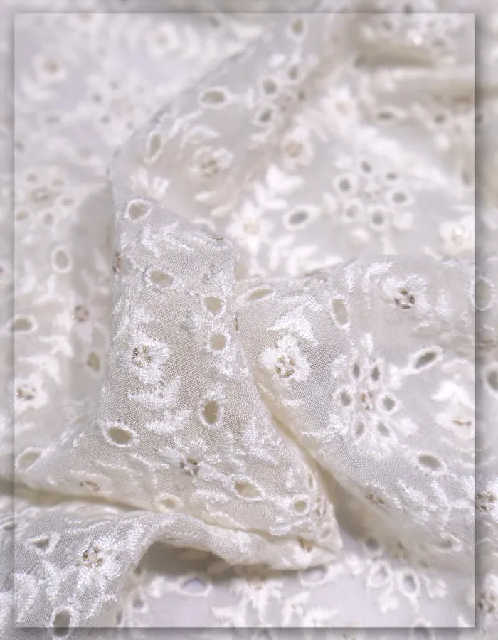 embroidered georgette fabric for usa apparel brands