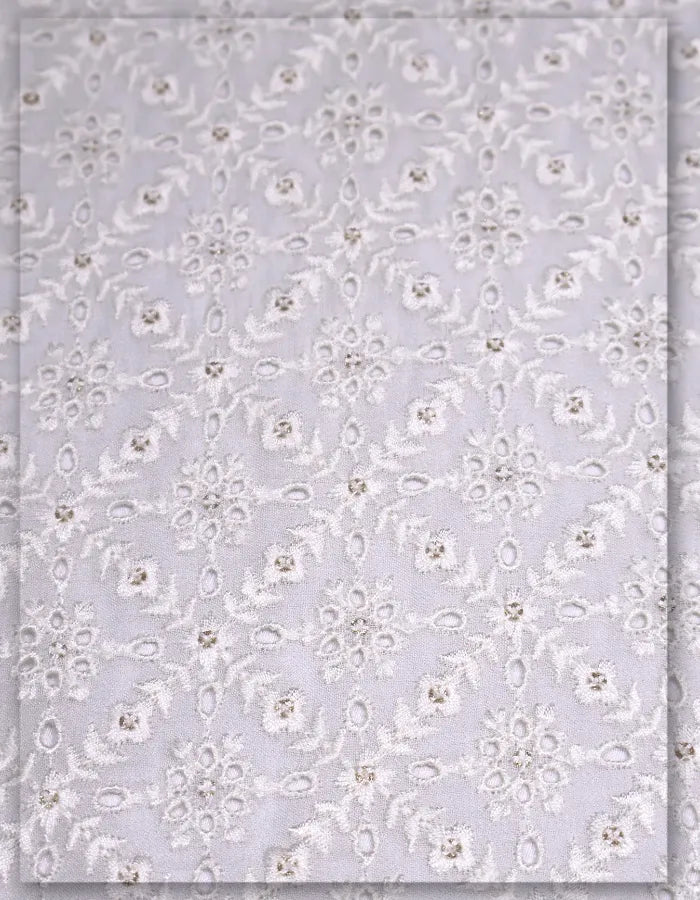 georgette embroidered anglaise fabric premium dress material
