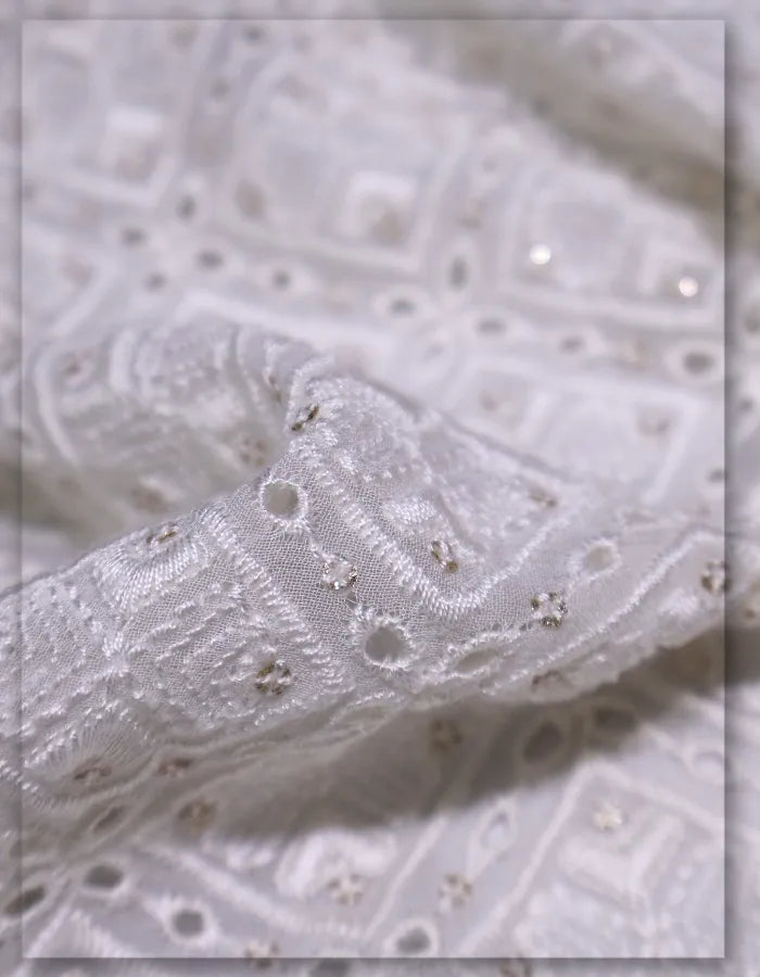 georgette schiffli fabric rich texture middle east garments