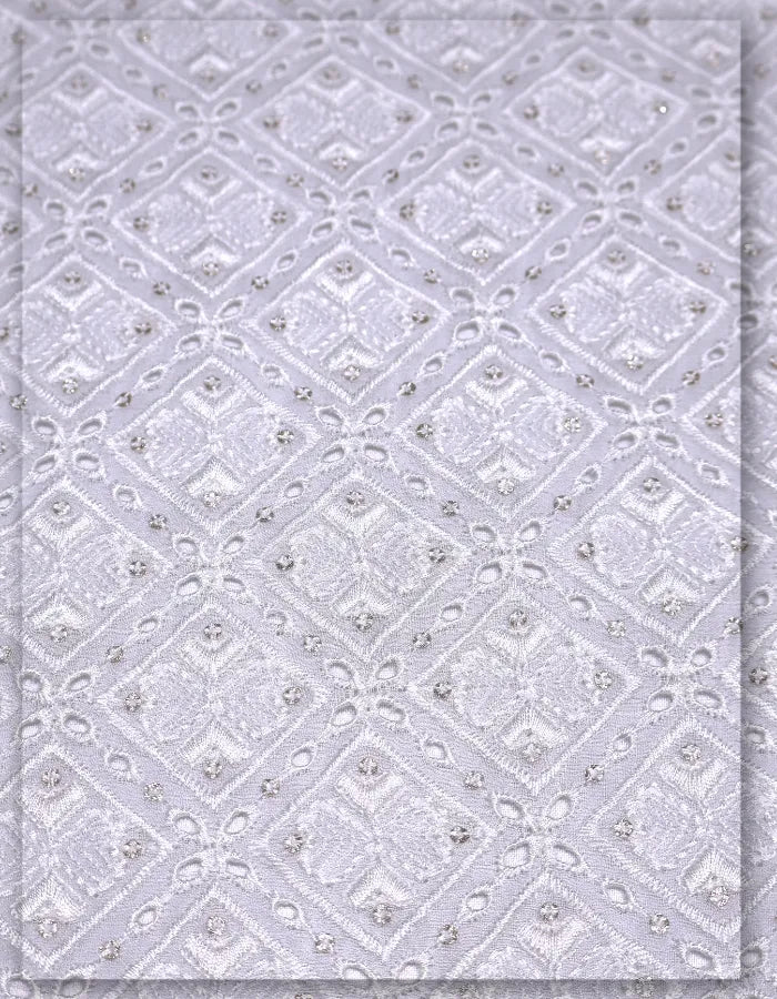 durable heavy embroidery georgette fabric premium quality