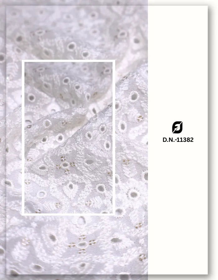 luxury georgette schiffli embroidery fabric arabian fashion