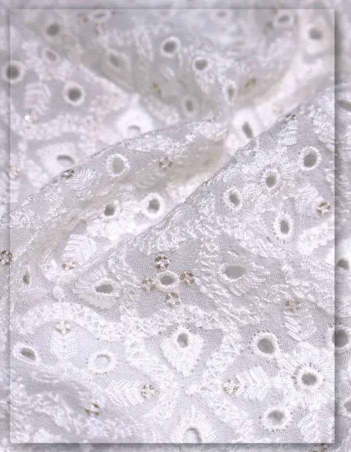 luxury georgette schiffli embroidery fabric arabian fashion