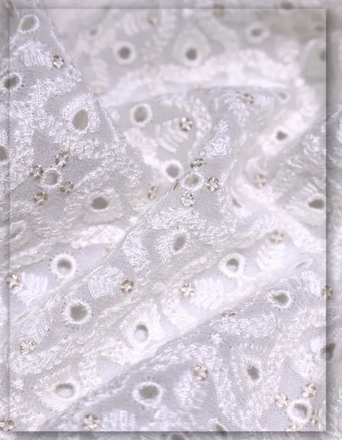 arabian style georgette embroidery fabric rich finish