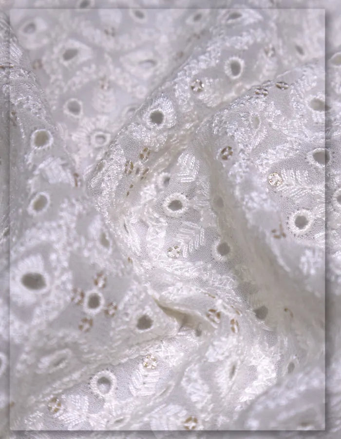 premium embroidered georgette fabric for arabian dresses