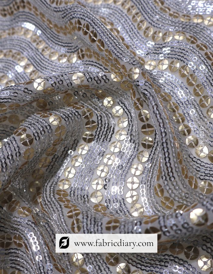 3mm & 5mm Sequin Fabric for Designer Women's Dress