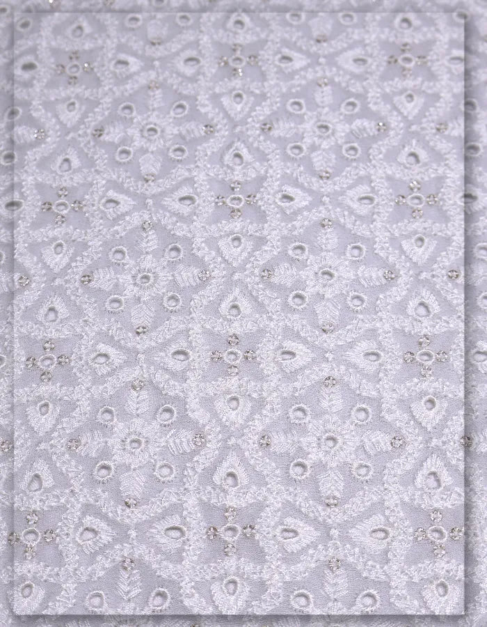luxury embroidery georgette fabric smooth soft texture