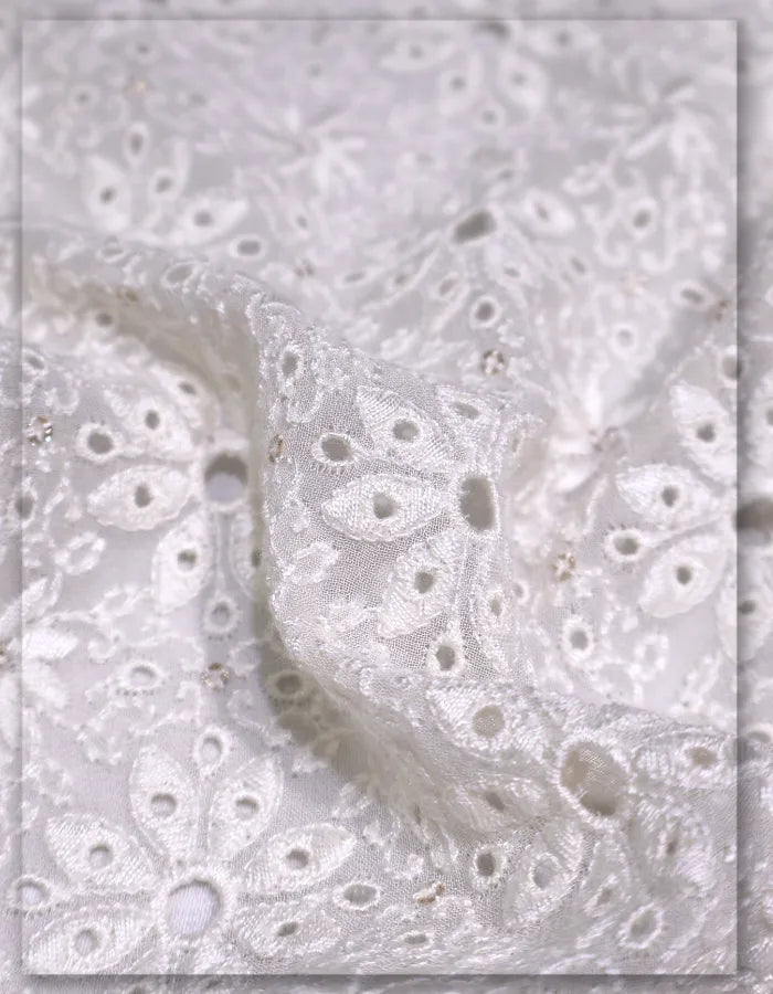 classic georgette embroidery fabric elegant fashion wear