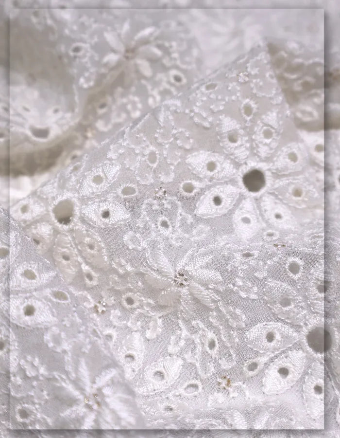 timeless georgette embroidered fabric designer clothing