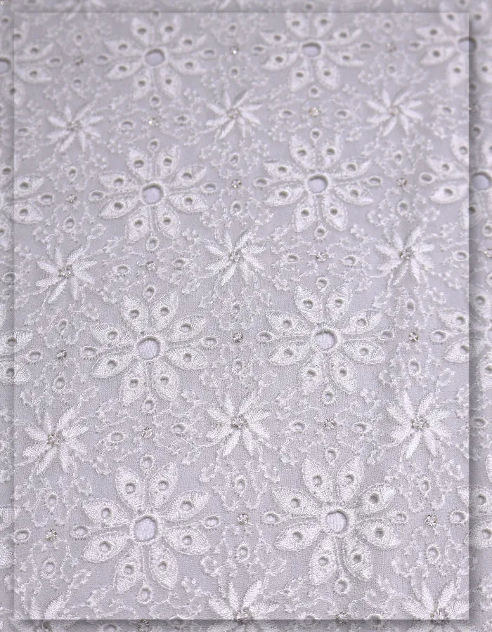 georgette luxury embroidery fabric for high end dresses