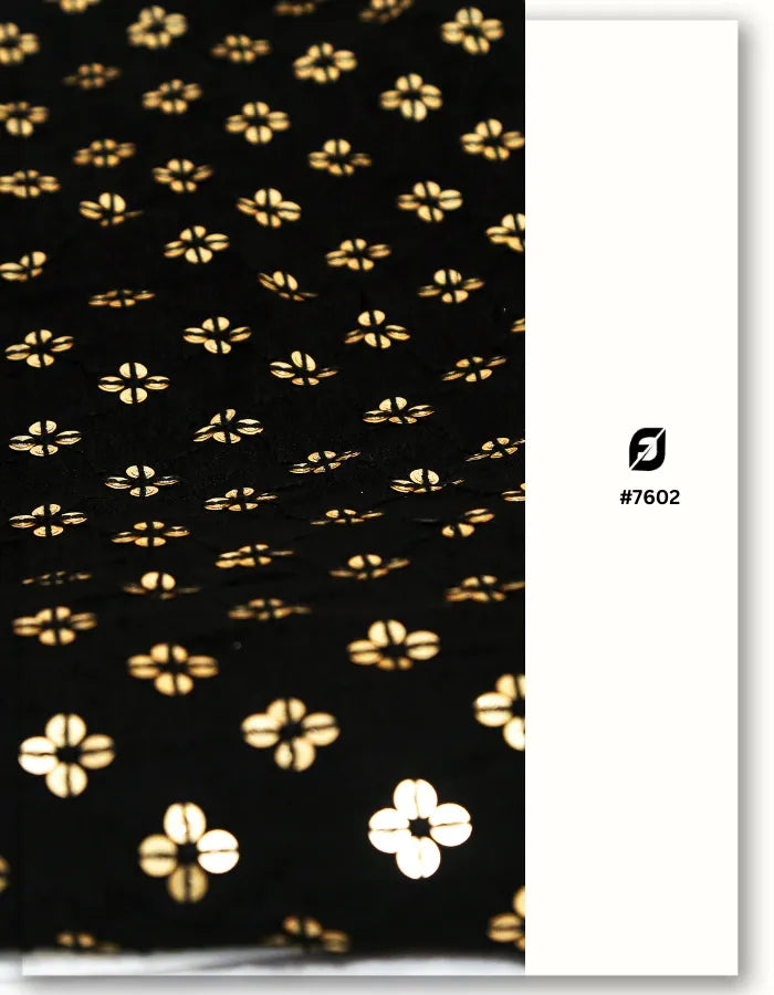Black & Gold Sequins Embroidery fabric for the Dresses