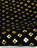 Black Georgette with Gold Sequins fabric for the Dresses